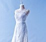 305W002 Aline Illusion Lace Cap Top Malaysia Wedding Dress Designer Rental