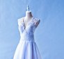 305W008 Aline Vneck Lace Top Malaysia Wedding Dress Designer Rental