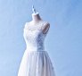 401W017 SSY Sleaveless A Line Illusioned Neckline Top Malaysia Wedding Dress Designer Rental