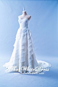 401W006 Princess A Line Brown Layered Rufffles Wedding Dress Designer Malaysia