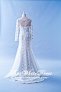 408W08 LL Long Sleeves 3d Lace floor back Wedding Dress Designer Malaysia