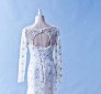 408W08 LL Long Sleeves 3d Lace floor back Top Malaysia Wedding Dress Designer Rental
