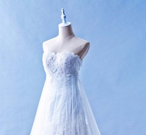 412W07 MM Trumpet Lace Overlay Top Malaysia Wedding Dress Designer Rental