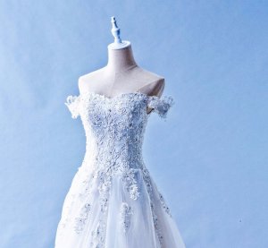 412W08 CS off shoulder lace Princess Top Malaysia Wedding Dress Designer Rental