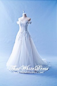 412W08 CS off shoulder lace Princess Wedding Dress Designer Malaysia