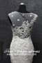 Designer wedding Gown S1412W20 LL illusion back symmetrical lace A Carolina Herrera