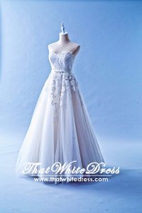 502W12 XJ High Waist Princess Guipure Lace Wedding Dress Designer Malaysia