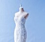 505W02 LL Sweet Heart Alencon lace Trumpet Beaded Top Malaysia Wedding Dress Designer Rental