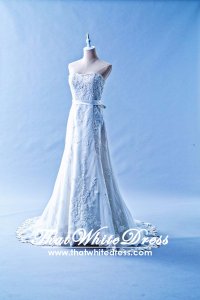 505W04 LL Sweet Heart Alencon lace A line Beaded Wedding Dress Designer Malaysia