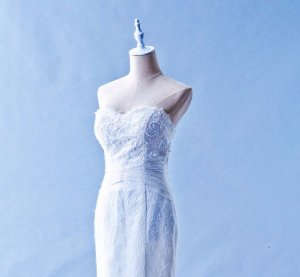 506W01 LL Sweet Heart Trumpet Knoted waist Top Malaysia Wedding Dress Designer Rental