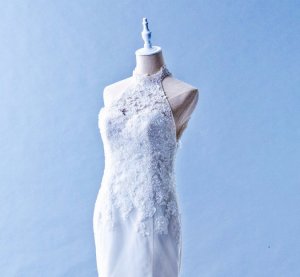 506W04 LL Anna Halter Neck Top Malaysia Wedding Dress Designer Rental