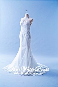 506W04 LL Anna Halter Neck Wedding Dress Designer Malaysia