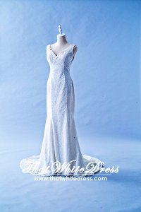 405WL06 Strap Classy Trumpet Plus Size (1) Wedding Dress Designer Malaysia