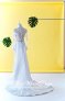 610CCW01 Long Sleeves Illusion Satin button back back Wedding Dresss Malaysia Baju Pengantin KL