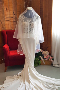 29 Premium Bride Wedding Veil Plain Soft Tulle Veil Short FingerTip Satin Lining /Veil Tudung Pengantin Nikah Sanding High Quality