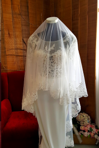 51 Bride Wedding Veil Plain Soft Tulle Veil Long Short FingerTip Full French Lace /Veil Tudung Pengantin Nikah Sanding Wedding Dress