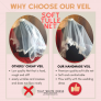 6 TWD Premium Bride Wedding Veil Plain Soft Tulle Veil Short Finger Tip/Veil Tudung Pengantin Nikah Sanding High Quality