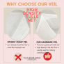 7 TWD Premium Bride Wedding Veil Plain Soft Tulle Veil Short Finger Tip/Veil Tudung Pengantin Nikah Sanding Satin Dress