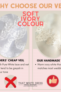 4 TWD Premium Bride Wedding Veil Plain Soft Tulle Veil Short Finger Tip/Veil Tudung Pengantin Nikah Sanding Baju Kahwin
