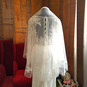 42 VTb008 Premium Bride Wedding Veil Plain Soft Tulle Veil Long Short FingerTip French Lace /Veil Tudung Pengantin Nikah Sanding High Quality