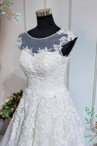 603CS03 CS Illusion Neckline Princess Shien a wedding gown A line rental c
