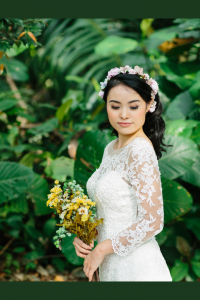 605LL02 LL Long Sleeves Illusion Lace Neck Low Back Tie 10 Long Sleeves Wedding Dress Rental Kuala Lumpur, French Lace wedding Dress rental Malaysia