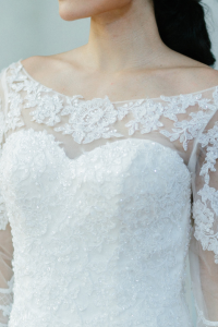 605LL03 LL Long Sleeves Illusion Back Zip Long Train 8 Full lace wedding dress malaysia, Malay Wedding Dress Design Kuala Lumpur, 