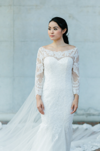 605LL03 LL Long Sleeves Illusion Back Zip Long Train 7 Baju Majlis Kahwin Nikah Sanding Malaysia tempah sewa