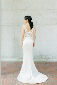 608LL04 LL Soie Low V neck illusion Silk Satin 30 (16) Satin Wedding Dress Rental Kuala Lumpur, Simple wedding dress malaysia, 