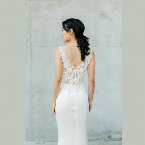 608LL04 LL Soie Low V neck illusion Silk Satin 30 (17) ROM wedding dress rental Malaysia, Satin Wedding Dress Rental Kuala Lumpur, 