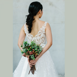 608LL04 LL Soie Low V neck illusion Silk Satin 30 (2) Wedding Dress Rental Minimalist Malaysia, Full lace wedding dress malaysia, 