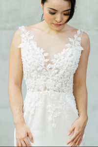 608LL04 LL Soie Low V neck illusion Silk Satin 30 (21) Satin Wedding Dress Rental Kuala Lumpur, Simple wedding dress malaysia, 