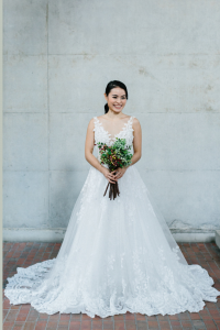 608LL04 LL Soie Low V neck illusion Silk Satin 30 (10) Bride Wedding Dress Designer Premium White Rental Kuala Lumpur