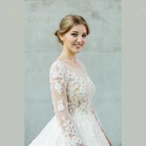 608LL08 LL Sundus Rose Long Sleeves Princess  7 Malay Wedding Dress Design Kuala Lumpur, Wedding Ballgown rental Malaysia, 