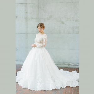 608LL08 LL Sundus Rose Long Sleeves Princess  15 Full lace wedding dress malaysia, Malay Wedding Dress Design Kuala Lumpur, 
