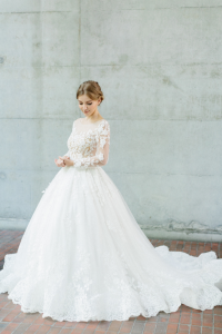 608LL08 LL Sundus Rose Long Sleeves Princess  15 Full lace wedding dress malaysia, Malay Wedding Dress Design Kuala Lumpur, 