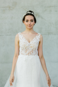 608LL09 LL Raychelle Strap ilusion bodice lace overlay 11 Bride Wedding Dress Designer Premium White Rental Kuala Lumpur