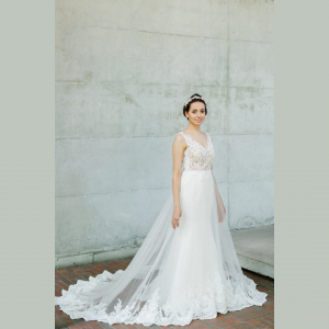 608LL09 LL Raychelle Strap ilusion bodice lace overlay 10