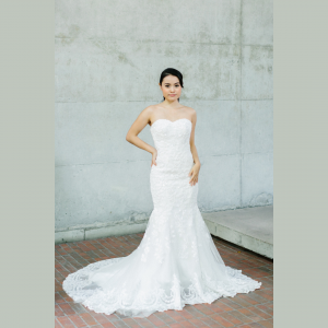 610LLW01 LL Charis Sweet Heart Trumpet 2 piece 6 Simple wedding dress malaysia, ROM wedding gown Kuala Lumpur, 