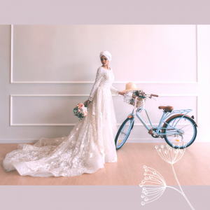 77LLW03 LL Hannah Long Sleeves Illusion Neck off shoulder Princess Champagne 2 Malay Wedding Dress Design Kuala Lumpur, Garden Wedding Malaysia, 