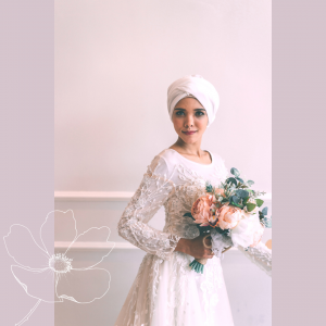 77LLW03 LL Hannah Long Sleeves Illusion Neck off shoulder Princess Champagne 1 Malay Bride Malaysia, Baju Pengantin Majlis Kahwin Sewa Malaysia, 