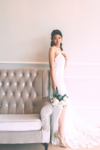 77LLW04 LL Gracia Sweet Heart Floral motif trumpet with detachable one shoulder 3 Petite Bride Malaysia, Wedding Ballgown rental Malaysia, Bridal Dress Rental Malay Kuala Lumpur Rental, 