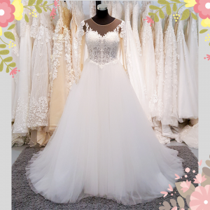 910LLW08 Sabrina LS baroque Princess Soft tulle 11 Plus Size Bride Malaysia, Bridal Dress Rental Malay Kuala Lumpur Rental, Bride Engagement Dress Rental Malaysia, 