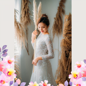 710LLW03 LL Melyssa illusion long sleeves boat neck wedding dress Alencon lace A line 6 Mermaid wedding dress,Church Bride Malaysia, Bridal Dress rental Petaling Jaya, Wedding Gown Designer Malaysia, 