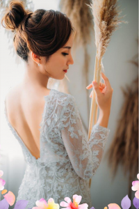 710LLW03 LL Melyssa illusion long sleeves boat neck wedding dress Alencon lace A line 5 Petite Bride Malaysia, Wedding Ballgown rental Malaysia, Bridal Dress Rental Malay Kuala Lumpur Rental, 