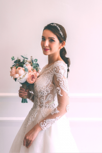 711XNW01 Adana Long Sleeves Illusion neckline fully beaded Princess 6 Church Bride Malaysia, Pengantin Malaysia Baju Sewa, 