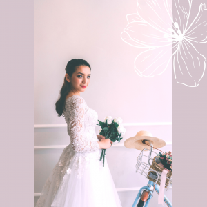 711XNW03 Rennes Long Sleeves Deep V illusion neckline Princess Zip 3 Malay Wedding Dress Design Kuala Lumpur, Wedding Ballgown rental Malaysia, 