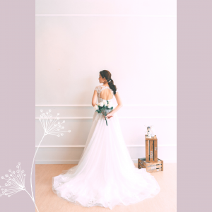 801LLW01 Amyra Illusion neckline guipure lace A line 2 Full lace wedding dress malaysia, Petite Bridal Wedding Dress rental Kuala Lumpur, Sexy Wedding Gown Malaysia, 