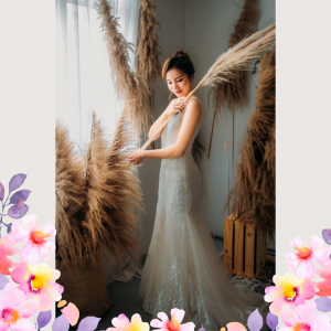 808LLW02 Sammie Deep V Spanish Guipure Deep V back trumpet 2 Full lace wedding dress malaysia, Malay Wedding Dress Design Kuala Lumpur, 