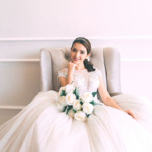 Evening Dress 711XNE06 Champagne stripe sequin Princess 3 Sexy Wedding Gown Malaysia, Romantic wedding dress Malaysia, Garden wedding reception Malaysia, 